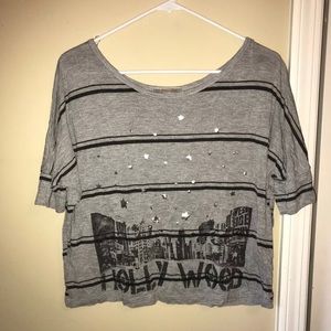 Oversized Hollywood Cropped Shirt